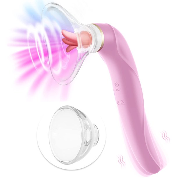 3 in 1 Vibrator with 8 Sucking Modes 5 Licking Tongue and 10 Vibrating Modes, G-spot Nipples Vagina Stimulator Adult Sex Toy for Women Couples
