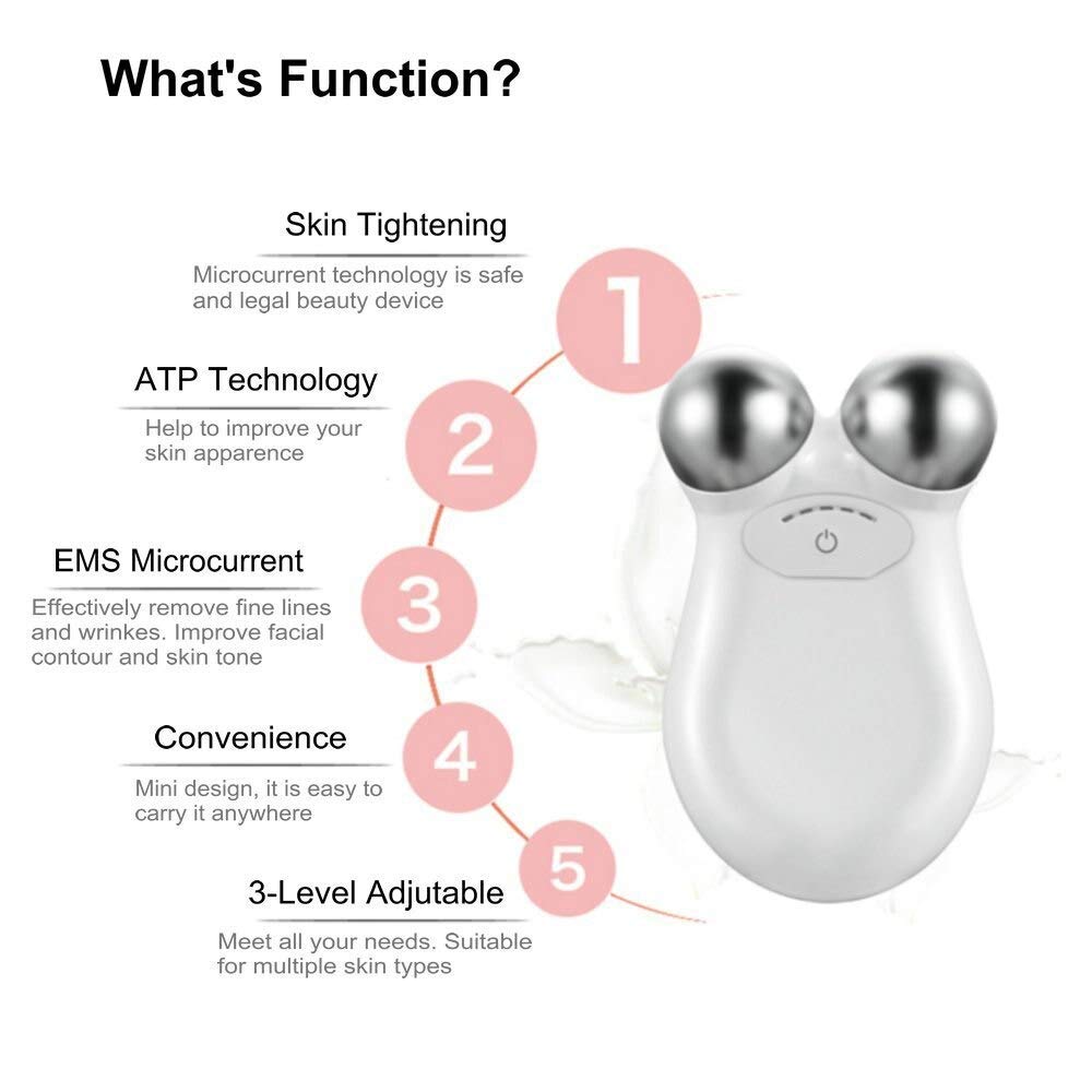 Centerel Microcurrent Facial Device Micro‑Current Beauty Device Mini USB Charging Skin‑Care Reduce‑Wrinkles Improve Skin Tone Facial Massage Device