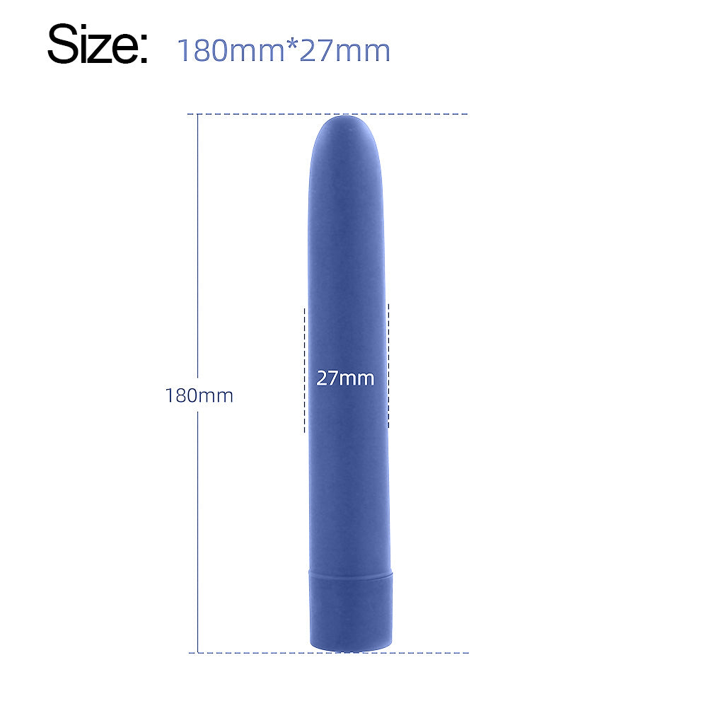 CENTEREL 7" Classic Vibrator 1 Button 10 Functions Water-Resistant Motor Adult Sex Toy-Blue