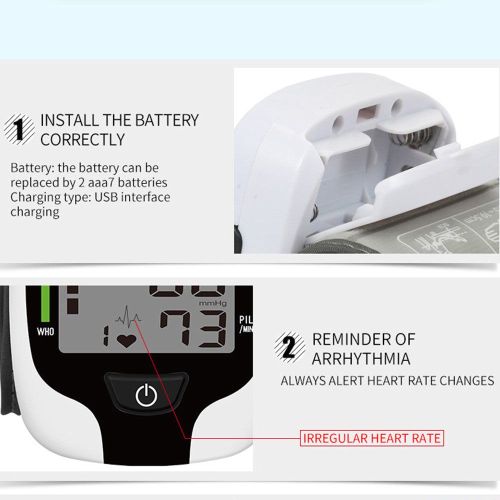 Blood Pressure Monitors - BDUN Automatic Blood Pressure Machine Wrist BP Monitor Cuff with Heart Rate, Memory and Carrying Case