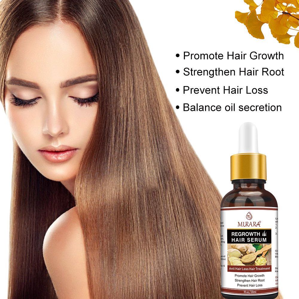 Elecsop Hair Growth Serum, Ginger Hair Growth Treatment Promotes Hair Regrowth for Men Women