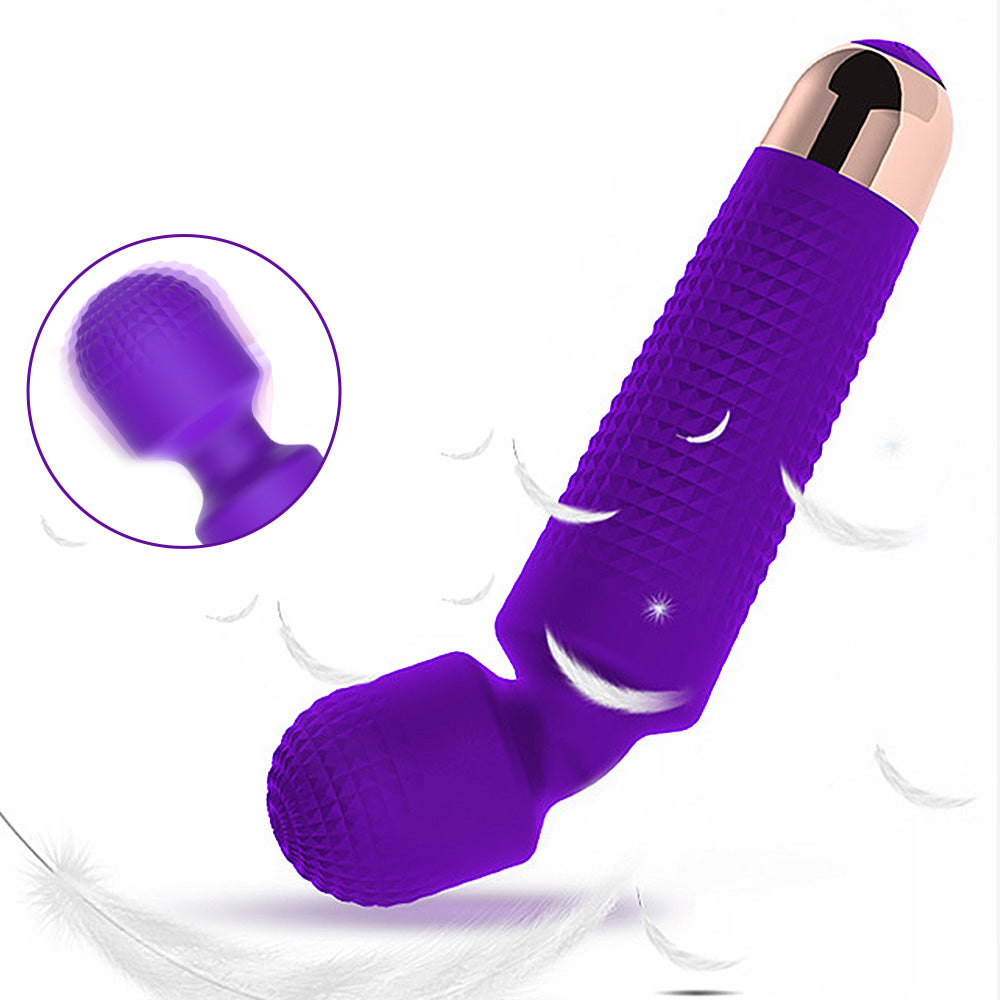 CENTEREL Wand Massager with 20 Vibration Modes 5 Speeds Waterproof Vibrator for Women and Couples-Purple