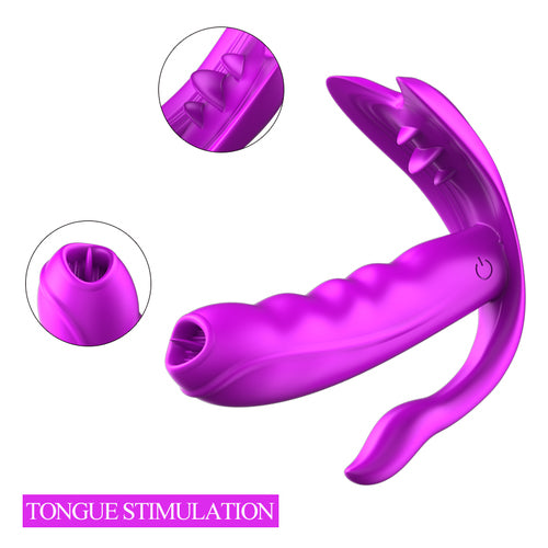 Wearable Butterfly Dildo Vibrator Adult Sex Toys for Licking Vibrator Women G Spot Clitoris Stimulator Wireless Remote Control Vibrador Panties