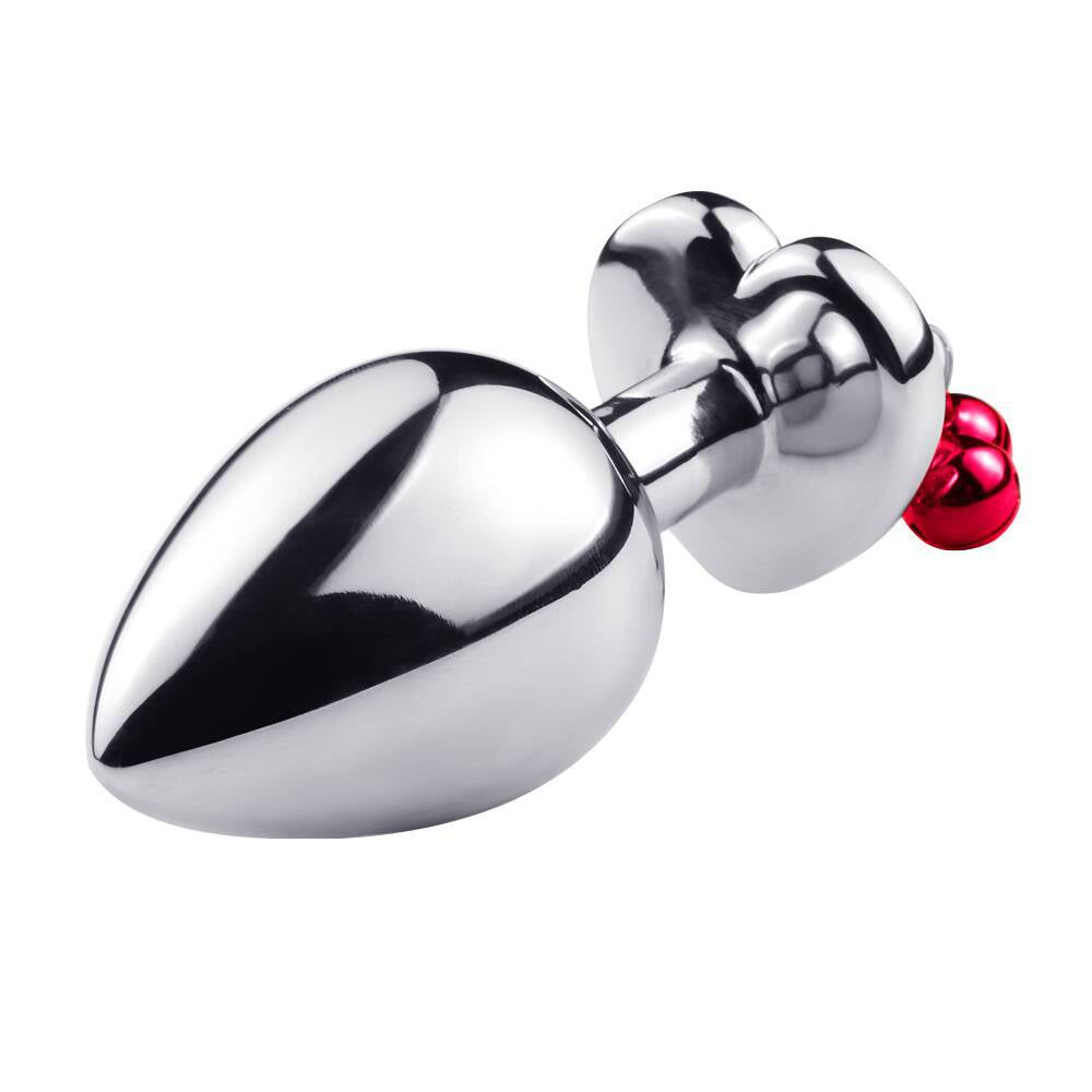 Butt Plug Anal Sex Toy, 3 Pcs Steel Attractive Anal Jewelry- Metal Anal Plug and Metal ChainTrainer Kit, Anal Training Set Prostate Sex Toys for Beginners Advanced Users