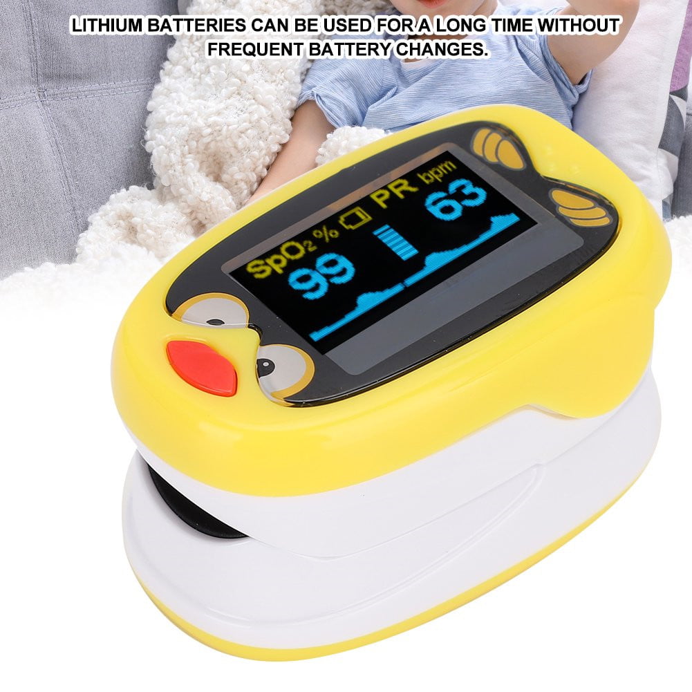 BDUN Kid's Fingertip Pulse Oximeter Rechargeable Pulse Oximeter Monitor Blood Oxygen Saturation with USB Cable
