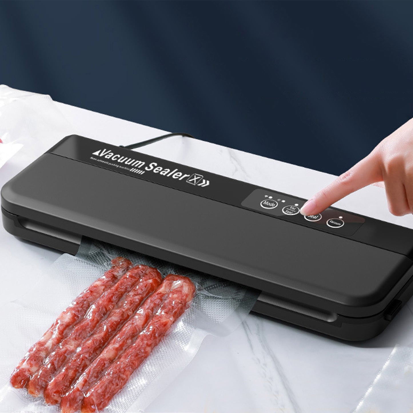 Vacuum Sealer With 10PCS Bags Cutter Automatic Food Sealer With External Vacuum System, Dry Moist Fresh Modes