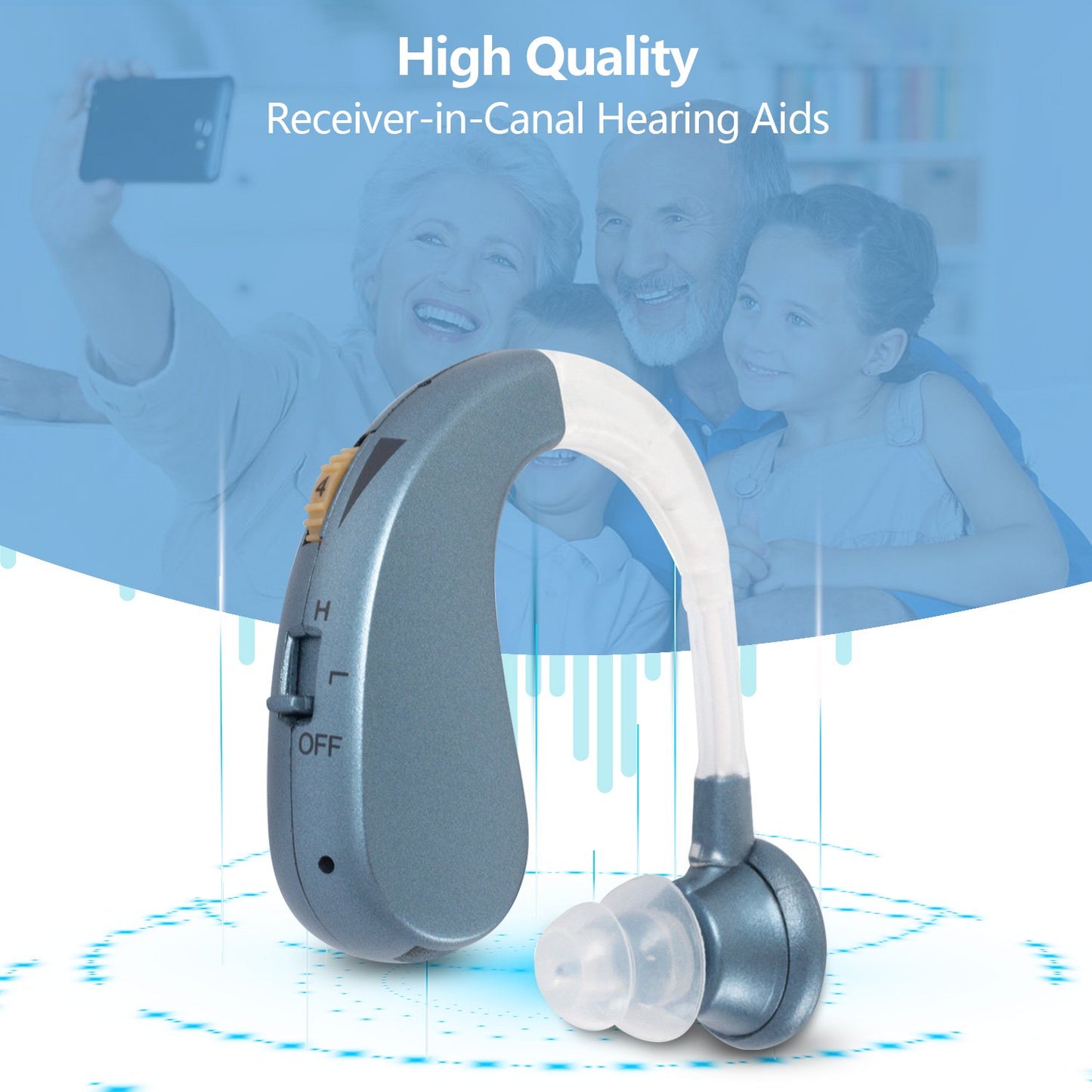 Hearing Amplifiers for Seniors Rechargeable with Noise Cancelling, Ear Hearing Amplifiers with Feedback Cancellation