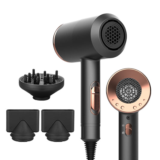 2000W Ionic Hair Dryer, Professional Negative Ion Hair Blow Dryer with Diffuser &2 Nozzles for Curly Hair, Powerful AC Motor, 3 Heating/2 Speed/Cold Settings for Women Men Kids Salon