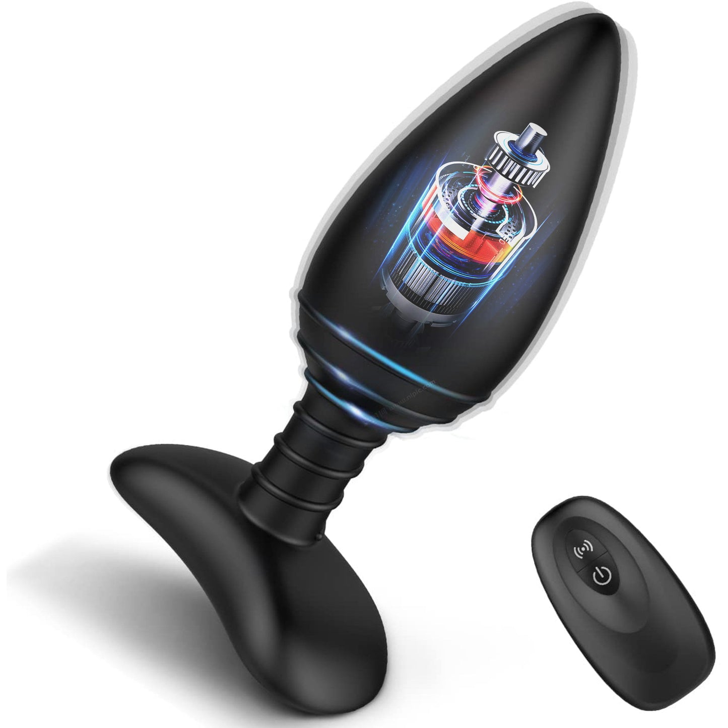 Vibrating Butt Plug, Silicone Rechargeable Anal Vibrator with Remote Control 6 Vibration Modes for Men, Women and Couples