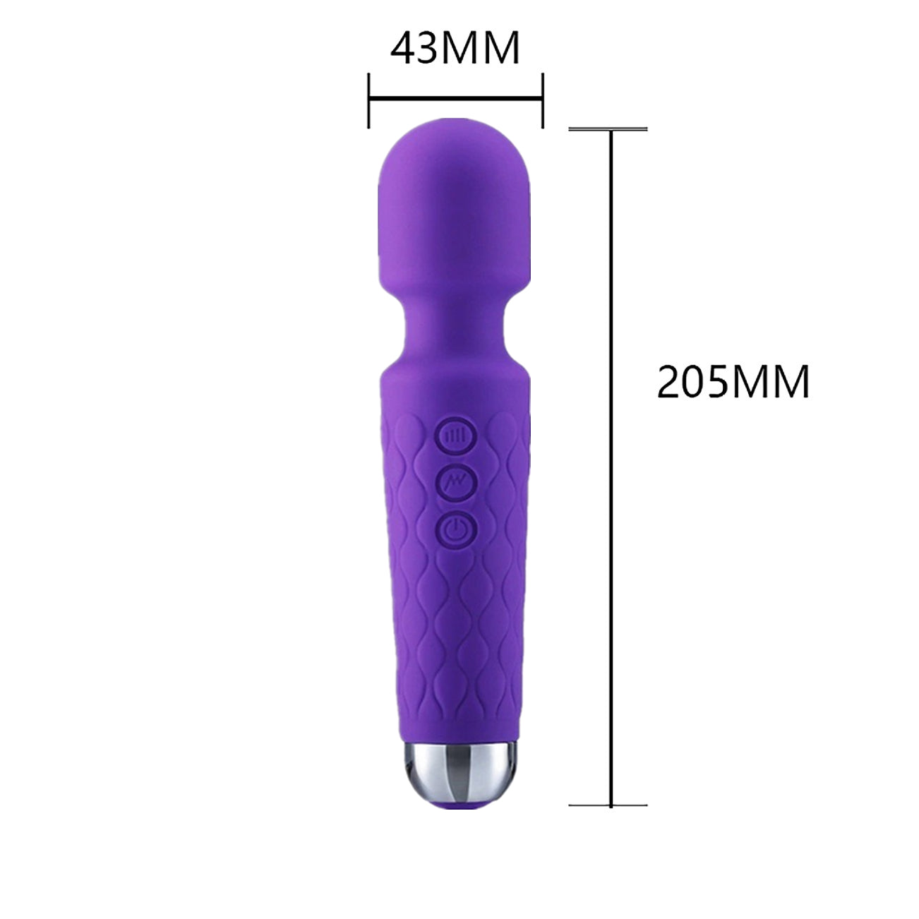 Wand Massager Vibrator G Spot Vibrator Wand with 8 Speeds 20 Vibration Modes, Quiet Cordless Personal Massager Sex Toys for Women-Purple