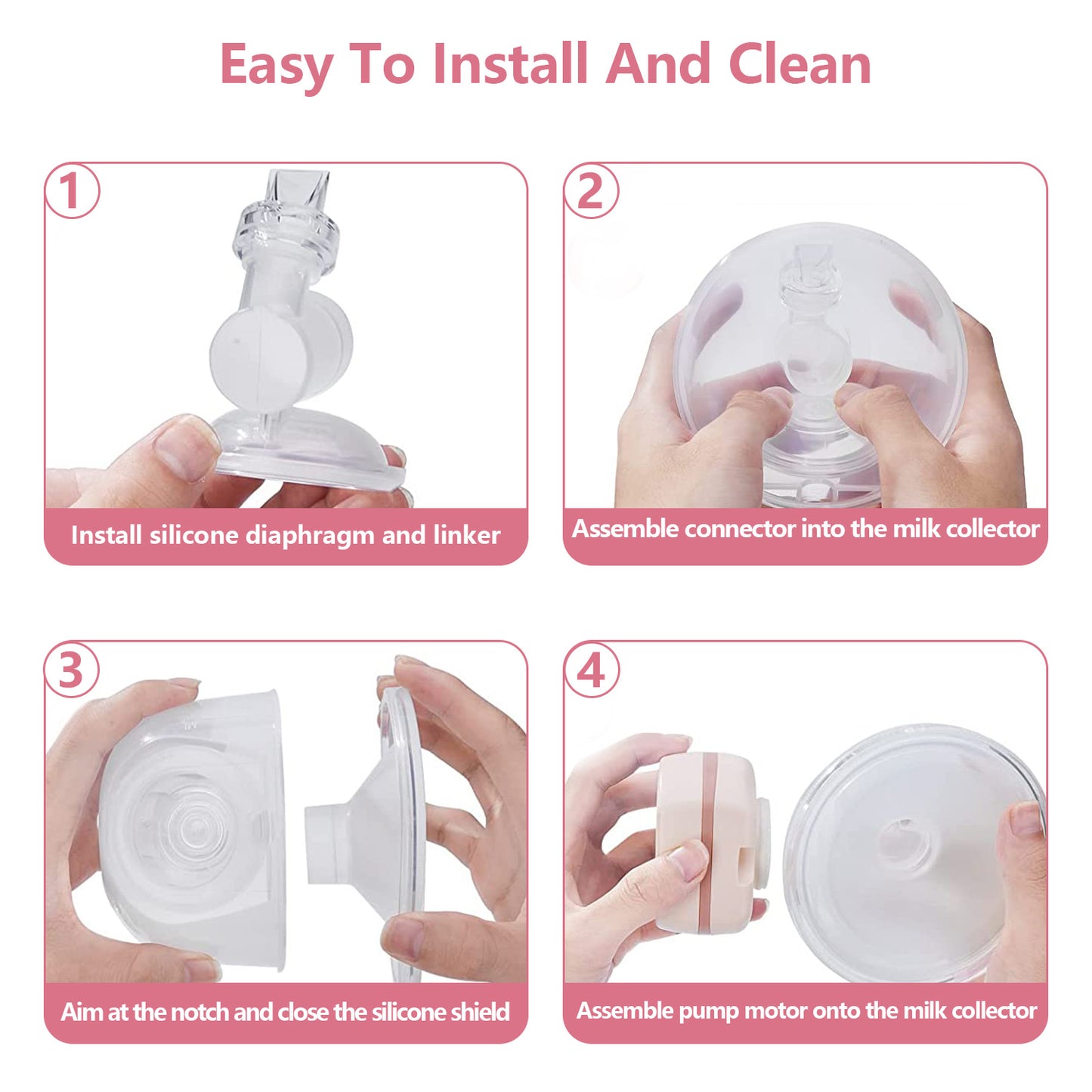 Wearable Breast Pump, Yadala Electric Breast Pump, Hands Free & Low Noise Portable Breast Pump with 3 Modes, 9 Levels