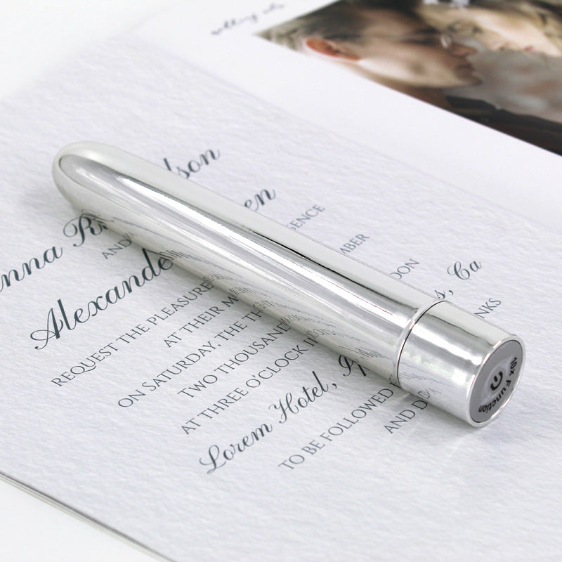 CENTEREL 7" Classic Vibrator 1 Button 10 Functions Water-Resistant Motor Adult Sex Toy-Silver