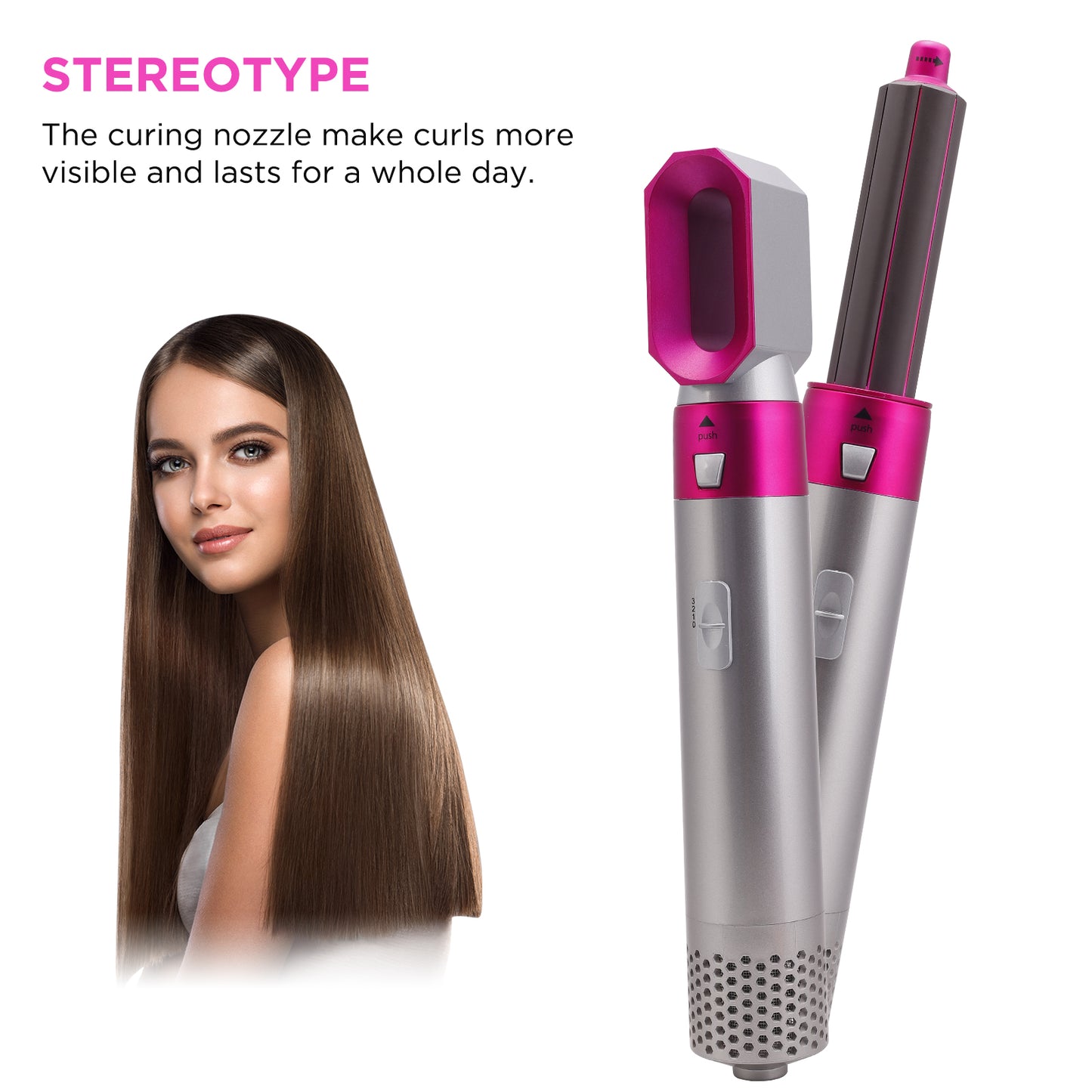 Elecsop 5 in 1 Hair Blower Brush Hair dryer, Electric Ceramic Hair Comb Rotating Hot Air Brush for All Hairstyle