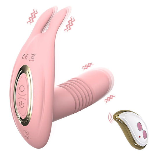 Wearable Panty Vibrator with Wireless Remote Control for G Spot Clitoral Stimulation,Modes Telescopic Heating Function Rechargeable Vibrating Panties Adult Sex Toys for Women Couples Play