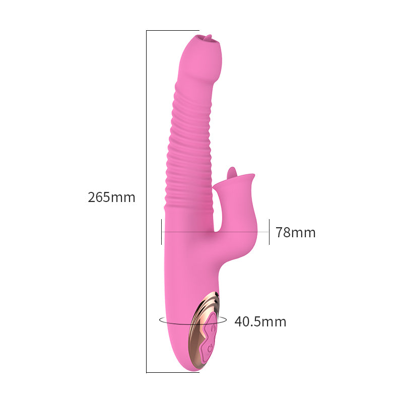 Toy Vibrator for Women, 2 in 1 Clitoral Stimulator Tongue Licking Thrusting G Spot Vibrator with 10 Modes, Adult Sex Toyl for Woman Couples