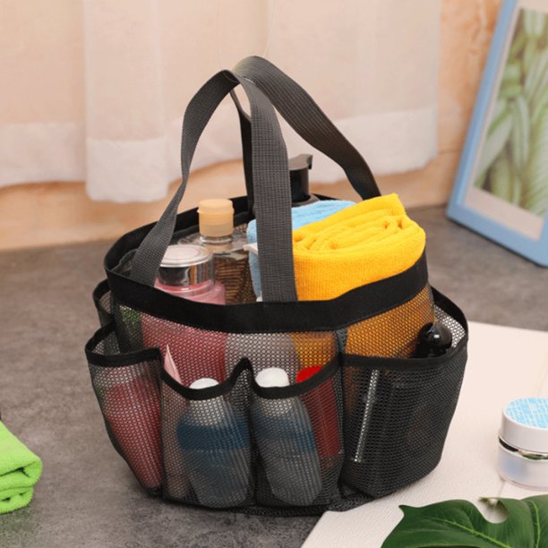 Mesh Shower Caddy Portable [Quick Dry] for College Dorm Large Bathroom Tote Bag Durable with 8 Pockets New