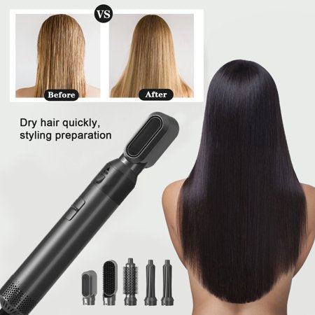 Elecsop 5 in 1 Hot Air Styler Multifunctional Styling Tool, Hair Dryer Brush Hair Straightener for Dry and Wet Hair