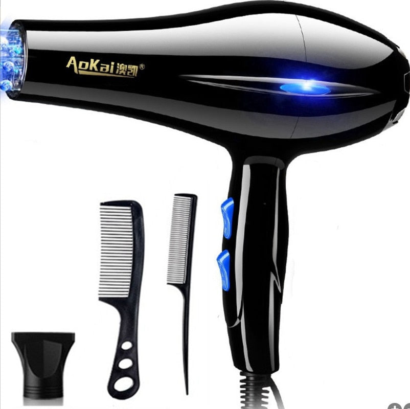 220V Household Hair Dryer High Power 2200W Electric Hair Dryer Hair Dryer Household Salon Hairdressing Blow Cartridge EU Plug