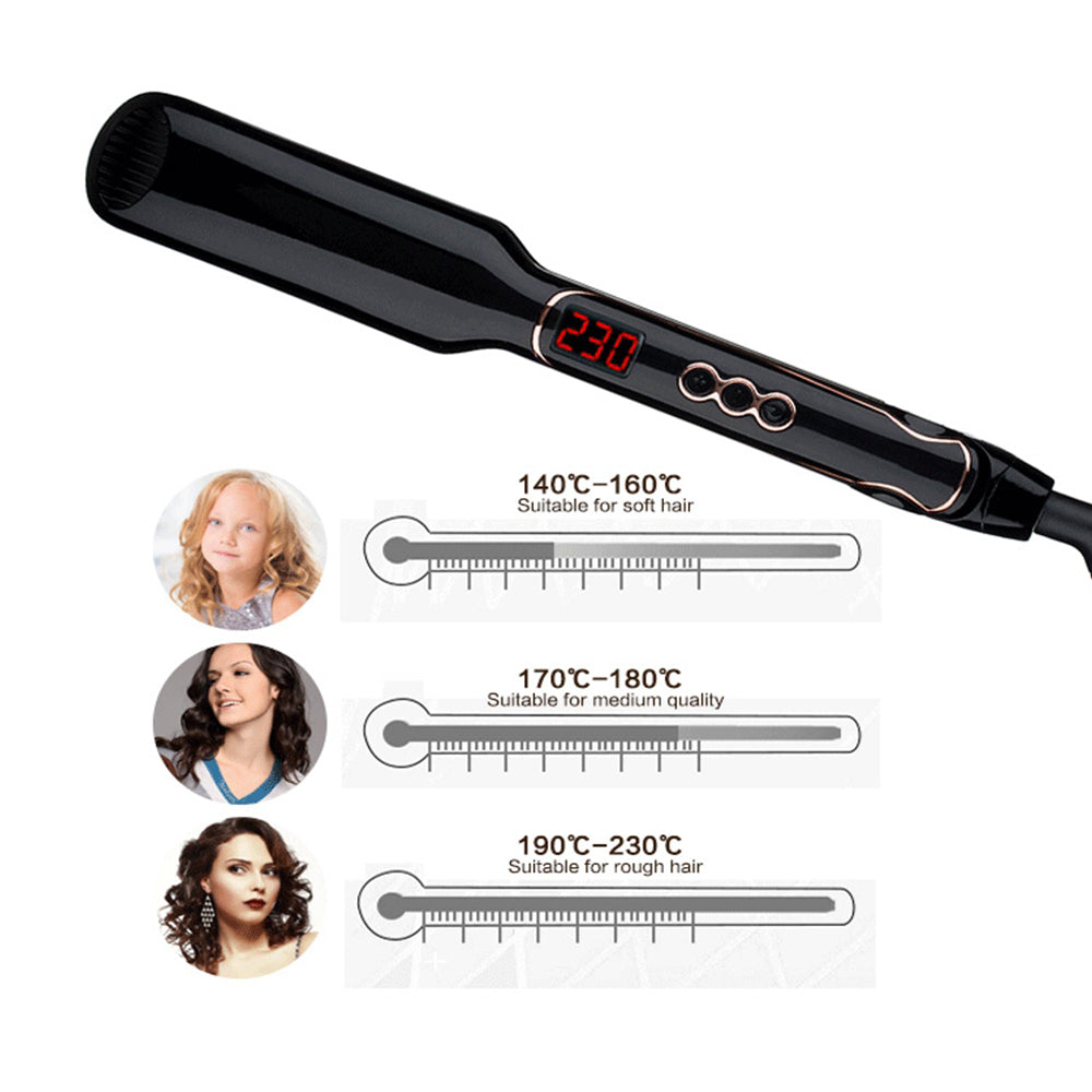 Elecsop Volumizing Hair Iron 2 in 1 Ceramic Tool Increase Hair Volume Straighteners Adjustable Temperature Lasting for All Hair Types Men Women