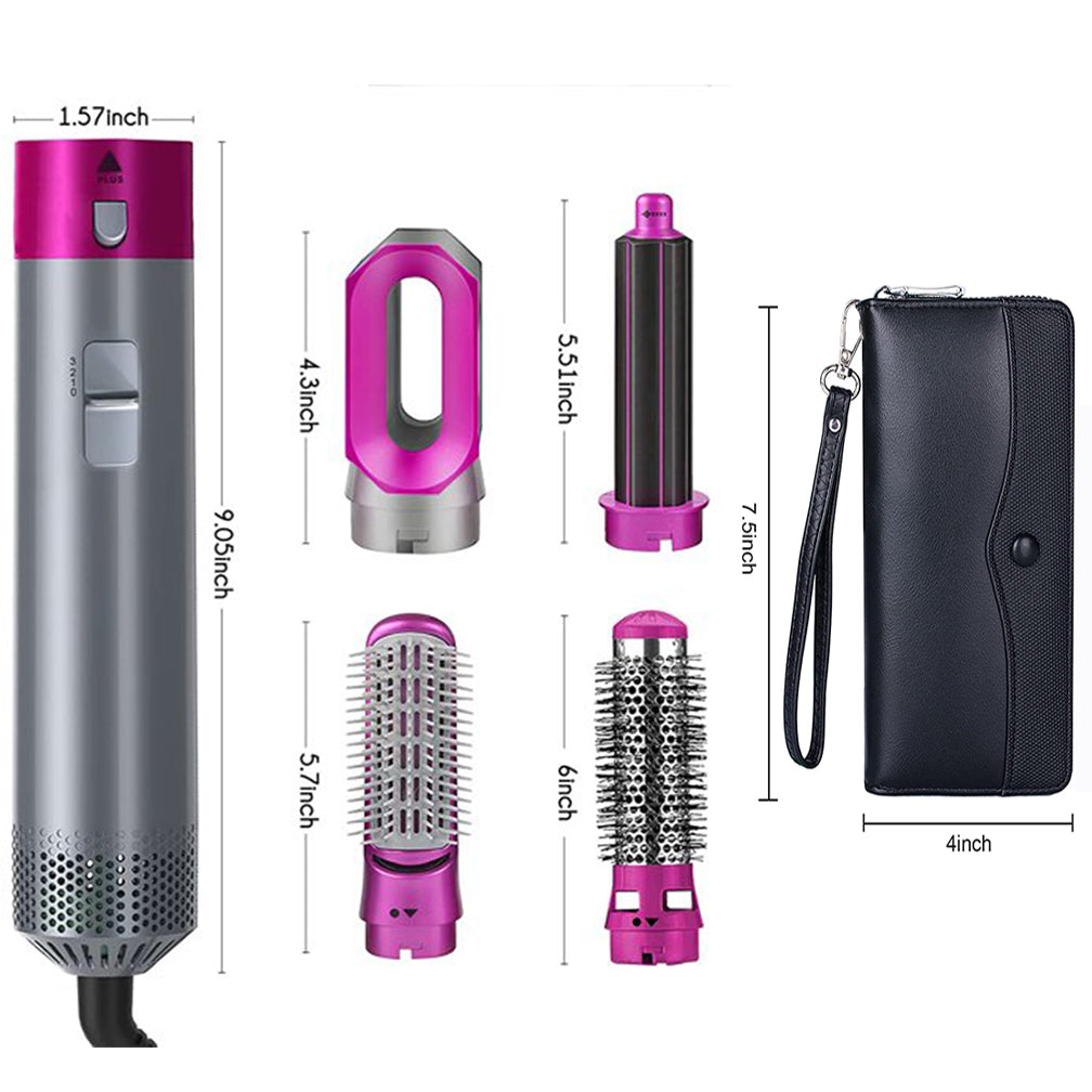 elecsop 5 in 1 Hair Blower, Hair Dryer Brush, Electric Hair Comb, Rotating Hot Air Brush, Suitable for All Hair Styles