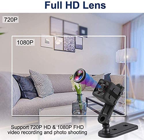 Mini Camera HD 1080P Babysitter Camera Sports Mini Camera Sports Camera Small Camera, Suitable for Home Office Driving Record Outdoor Sports, etc.