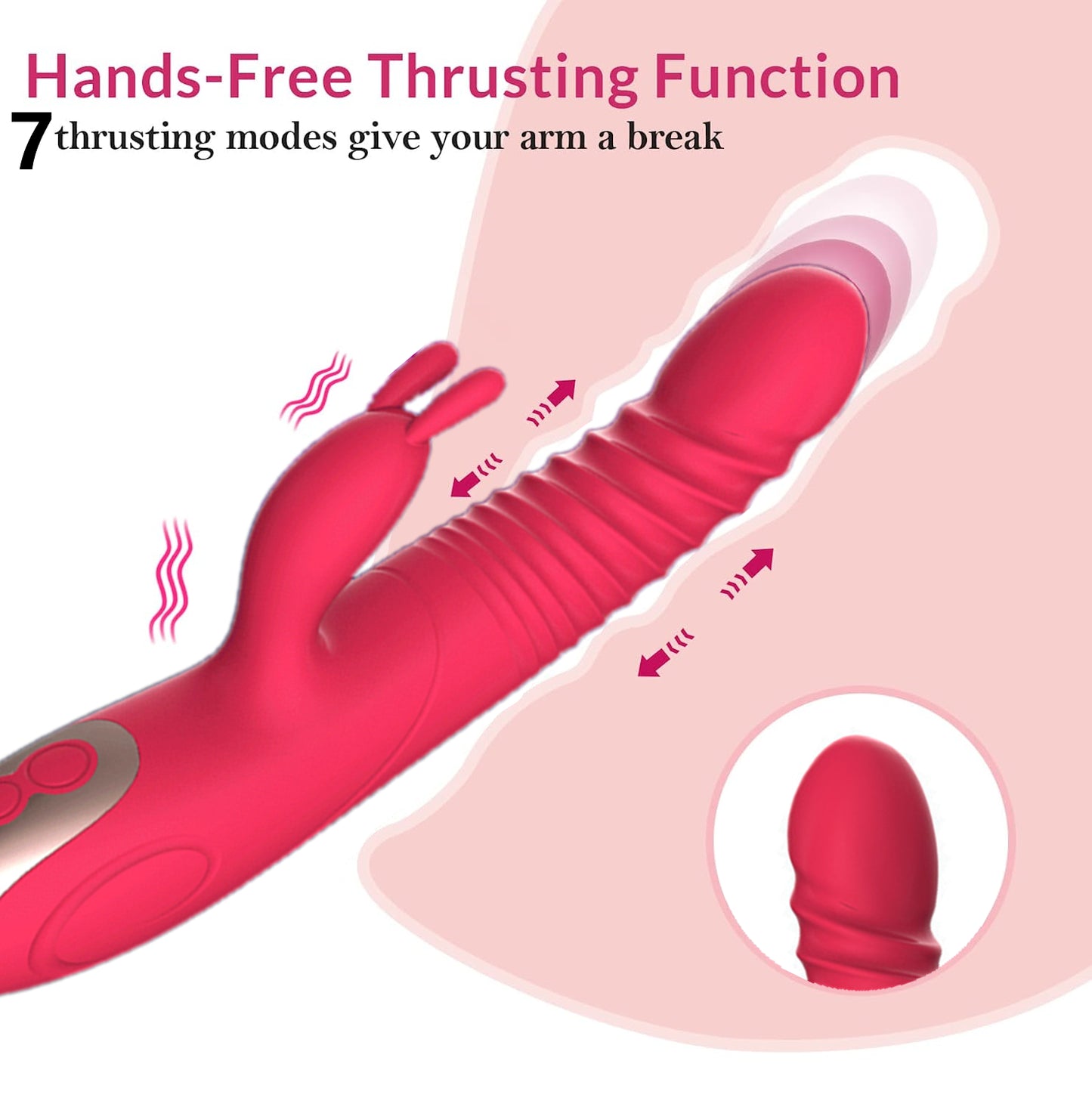 Centerel Vibrator Rabbit Massager G-spot Vibrator with 8 Vibration & 7 Stretch Adult Sex Toys for Women and Couples