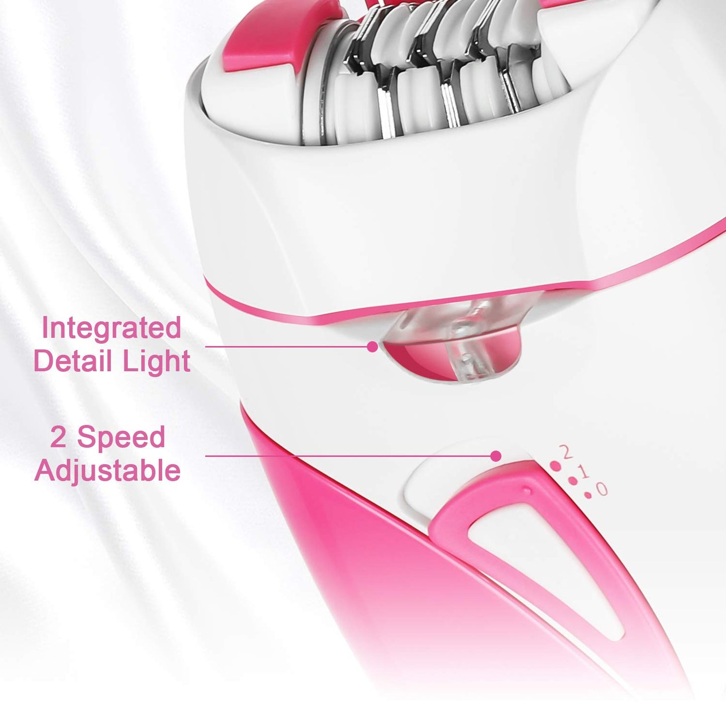 Centerel Epilator for Women, Portable Hair Removal, Smooth Glide Epilator with LED for Face Legs Bikini