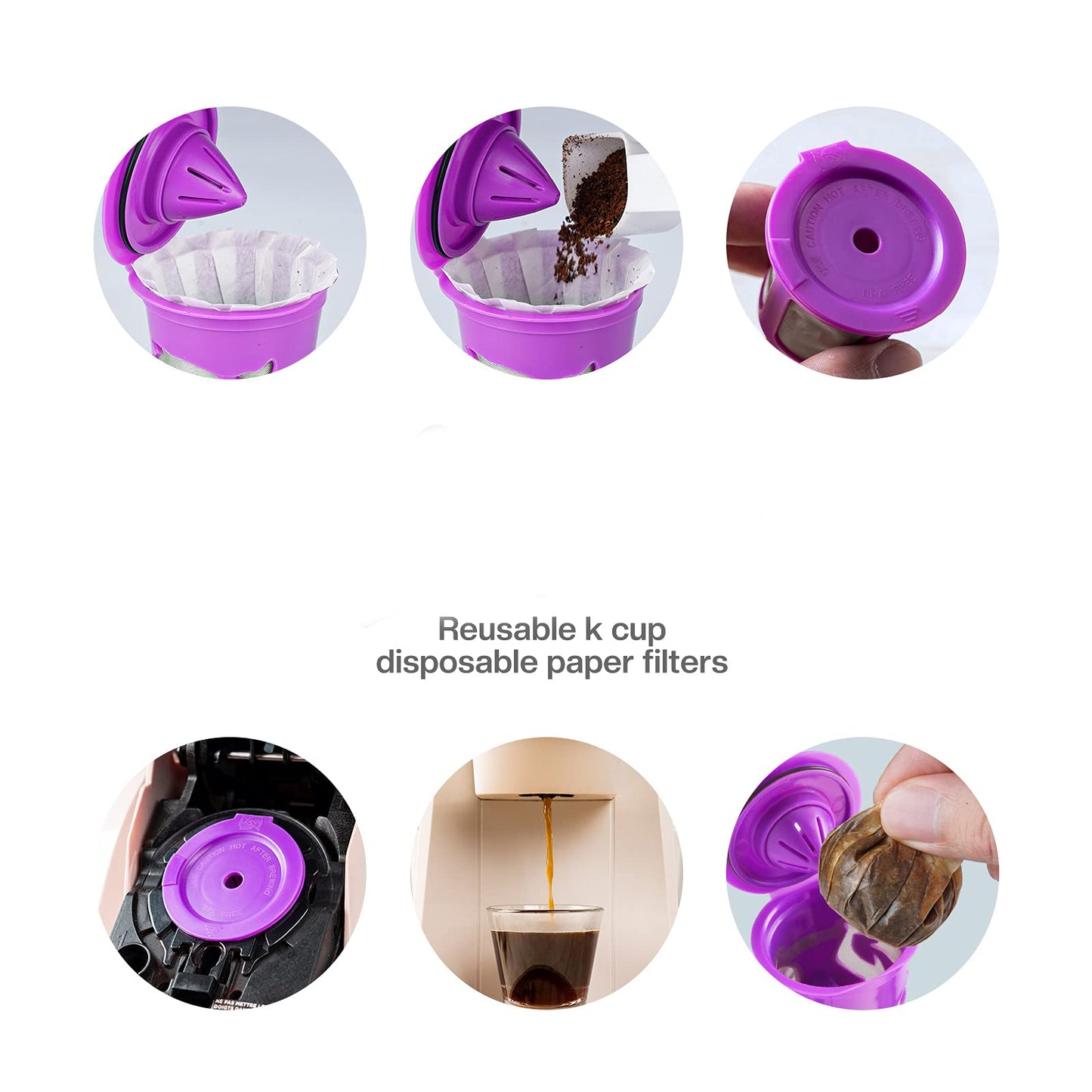 K Cup Filters Disposable Paper Coffee Filters for Keurig 1.0 2.0 Compatible Single Use K-Cup - 200 Pack