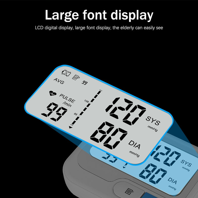 Blood Pressure Machine, Wrist Blood Pressure Monitor  Cuff with Large LCD Display, Automatic BP Monitor with Reading Memory Voice for Home Use