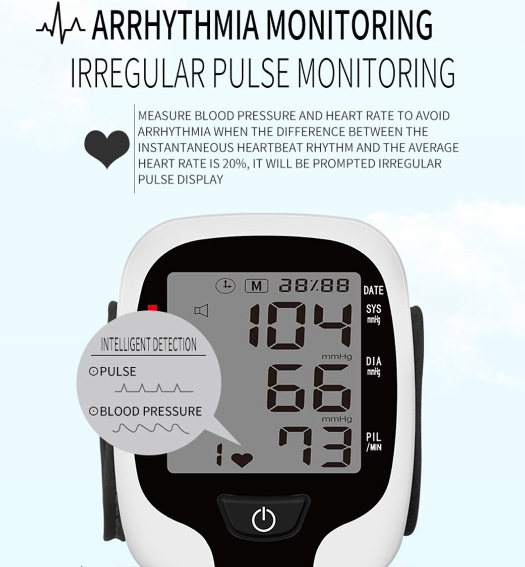 Blood Pressure Monitors - BDUN Automatic Blood Pressure Machine Wrist BP Monitor Cuff with Heart Rate, Memory and Carrying Case