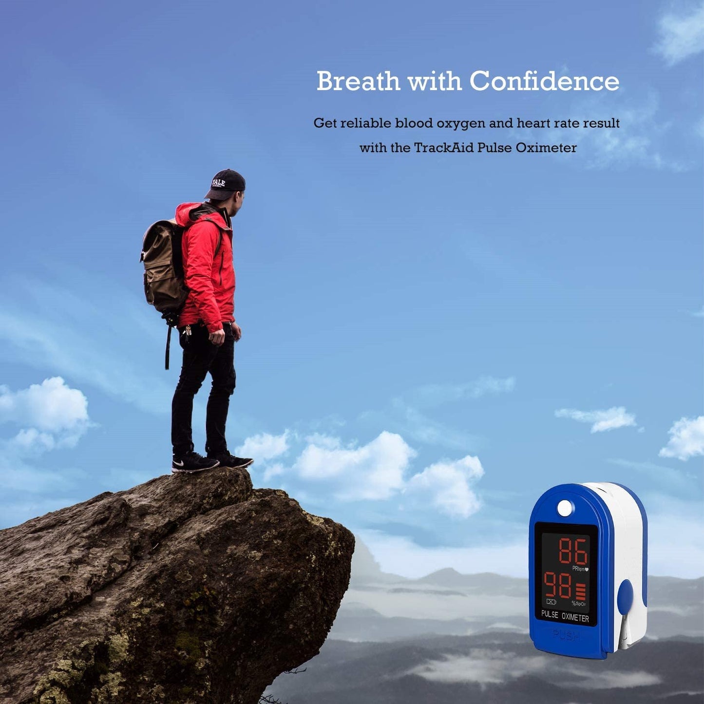 BDUN Pulse Oximeter, Portable Pulse Oximeter Portable Finger Oxygen Saturation and Pulse Rate Monitor