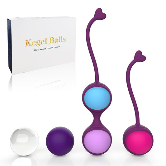 Kegel Balls Exercise Weights Kegel Balls Weighted Exercise Kit for Beginner Tightening Training System for Women(4-Piece Set)