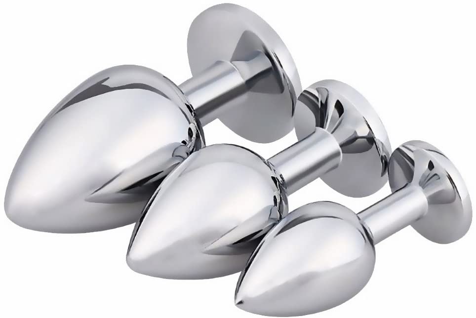 CENTEREL 3 Pcs Luxury Jewelry Design Fetish Anal Butt Plug-Black