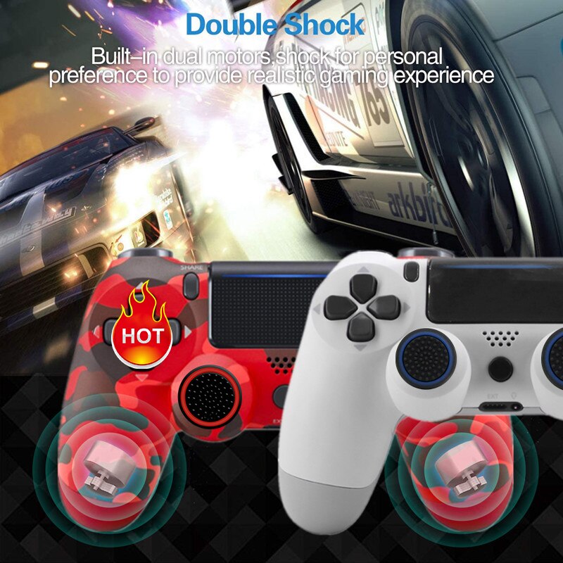 30Colors Bluetooth Double Vibration Controller For PS4 PS3 Wireless Gamepad Joystick For PS4 Game Console 6Axis Joypad Share Key