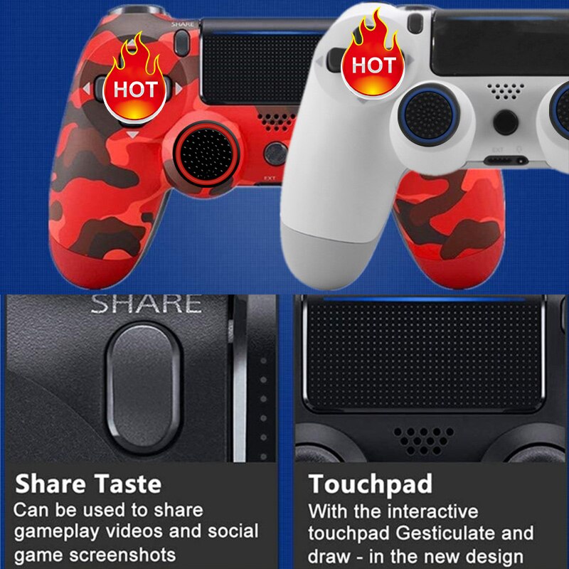 30Colors Bluetooth Double Vibration Controller For PS4 PS3 Wireless Gamepad Joystick For PS4 Game Console 6Axis Joypad Share Key