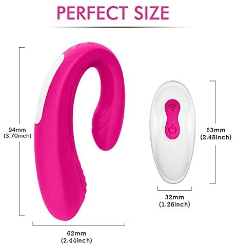 CENTEREL 9 Powerful Vibration Modes Waterproof Rechargeable G-spot Vibrator Wireless Remote Control Massager for Women or Couples-Rose Red