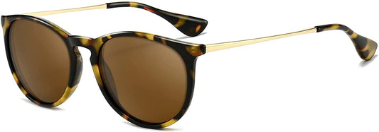 ELECSOP Ladies Aviator Matt Gold Rose Sunglass, Classic Retro Designer Style