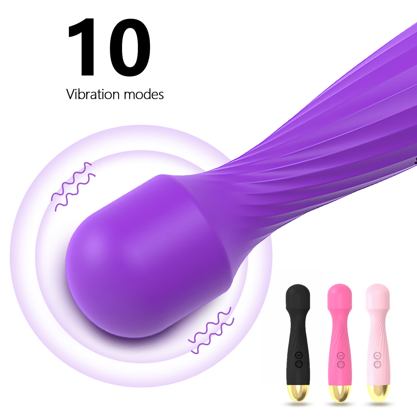 Clitoral Vibrator for Women G Spot Vibrator Wand with 10 Magic Speeds Vibration Modes, Quiet Cordless Electric Personal Wand Massager Sex Toys for Women Vaginal