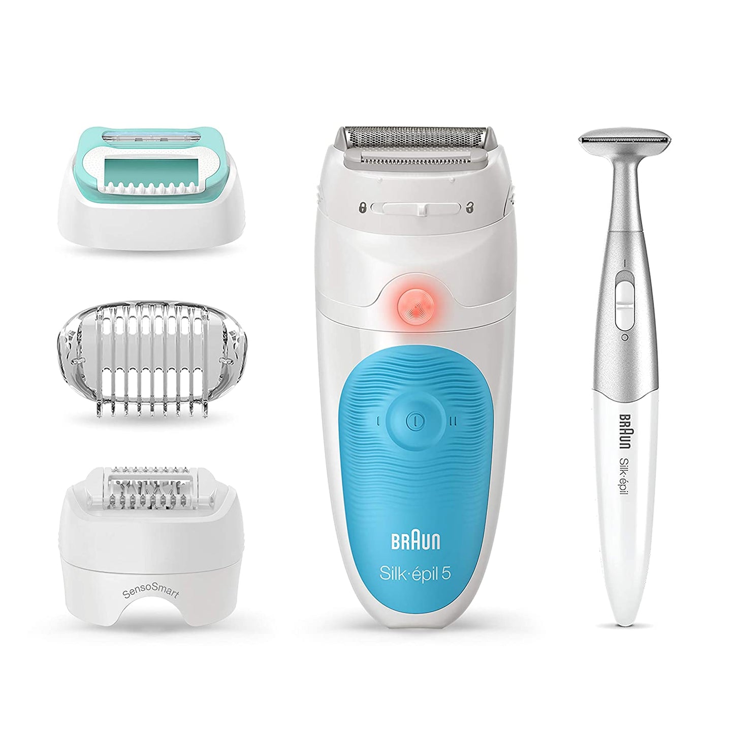 Braun Epilator Silk-epil 5 5-810, Hair Removal for Women, Shaver & Bikini Trimmer, Cordless, Rechargeable, Wet & Dry