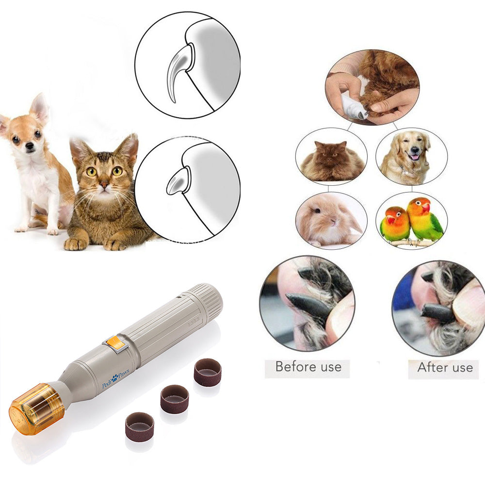 Pedi Paws Dog Nail Grinder, Professional Electric Pet Nail Grinder, Gentle Filing Wheel for Your Pet's Happy Paws