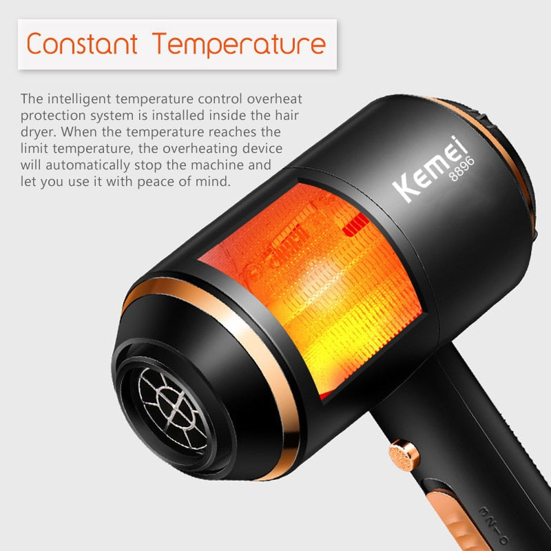 4000W Professional Hair Dryer Negative Ion Hair Dryer Hot And Cold Wind Powerful Salon Styling Tools Hairdressing Equipment