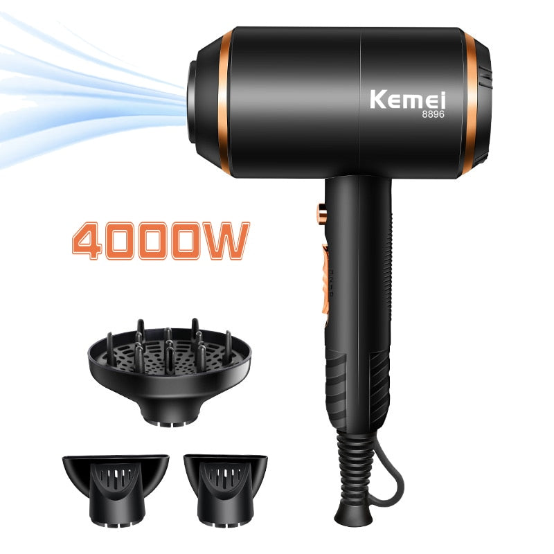 4000W Professional Hair Dryer Negative Ion Hair Dryer Hot And Cold Wind Powerful Salon Styling Tools Hairdressing Equipment