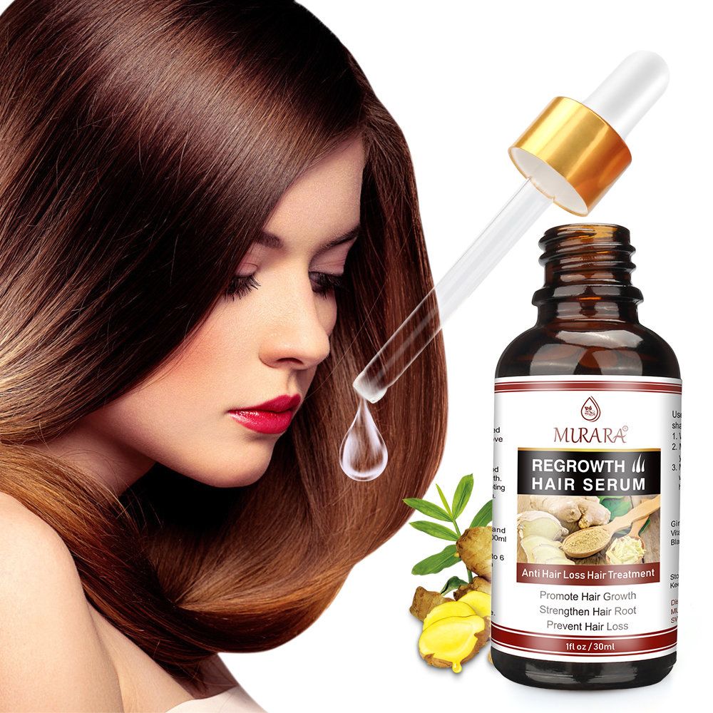 Elecsop Hair Growth Serum, Ginger Hair Growth Treatment Promotes Hair Regrowth for Men Women