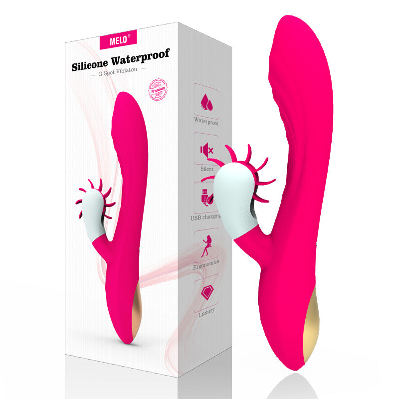 G Spot Vibrator ,IP X7 Waterproof Rose Sex Toys for Vaginal G-spot Stimulation,Waterproof Dildo Vibrator with 12 Frequency Vibrations Dual Motor Stimulator for Women or Couple Fun(Rose Red)