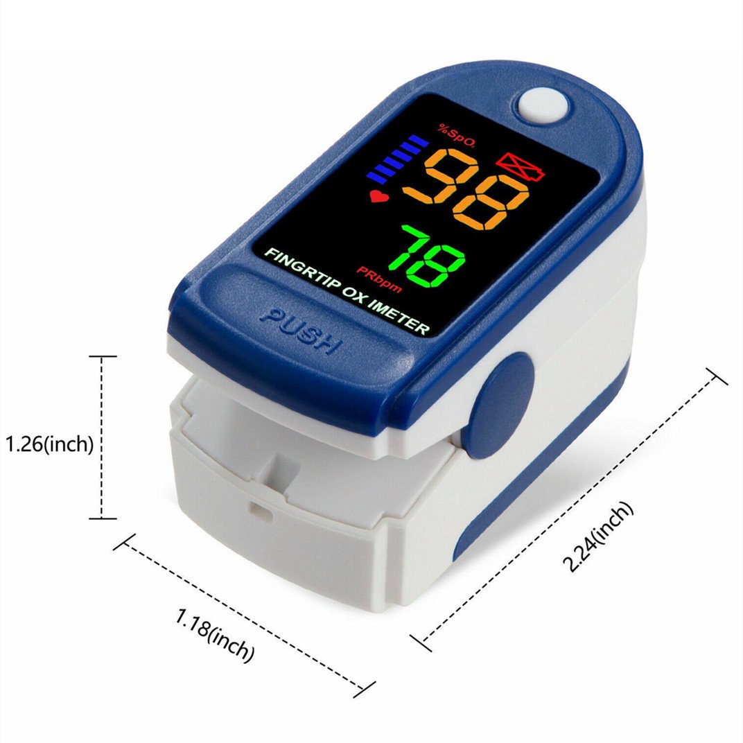 Digital Finger Oximeter Pulse Oximeter LED Screen Finger Clip SPO2 PR Heart Rate Monitor Blood Oxygen Saturation Monitor