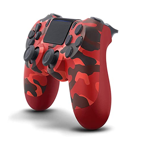 PYMENA Wireless Game Controller Compatible with PS4/ Slim/Pro, with Upgraded Joystick - Red Camo