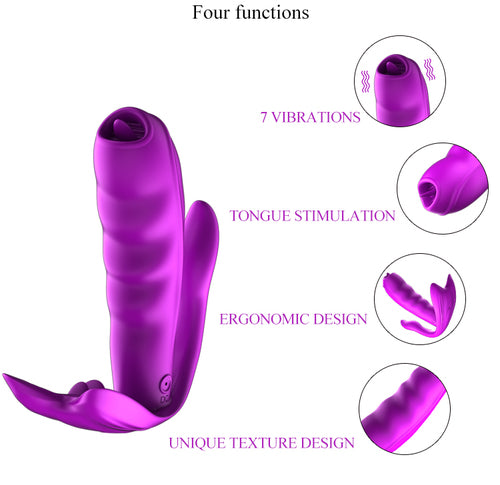Wearable Butterfly Dildo Vibrator Adult Sex Toys for Licking Vibrator Women G Spot Clitoris Stimulator Wireless Remote Control Vibrador Panties