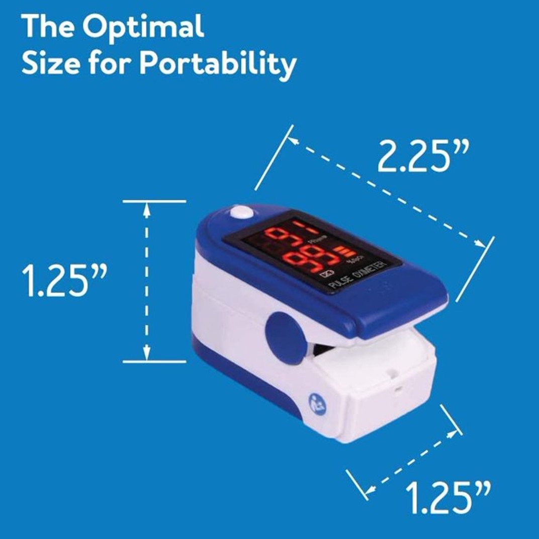 BDUN Pulse Oximeter, Portable Pulse Oximeter Portable Finger Oxygen Saturation and Pulse Rate Monitor