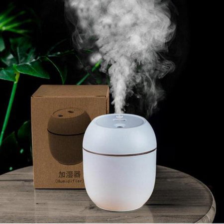 Mini Humidifier, Portable Small Cool Mist Humidifier, USB Personal Desktop Vaporizer, Night Light Function, Super Quiet for Car, Office, Home, Bedroom, Baby Room, Travel