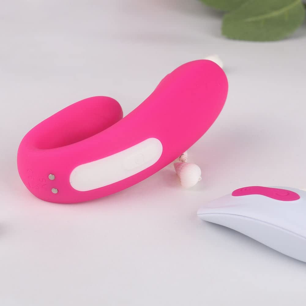 CENTEREL 9 Powerful Vibration Modes Waterproof Rechargeable G-spot Vibrator Wireless Remote Control Massager for Women or Couples-Rose Red